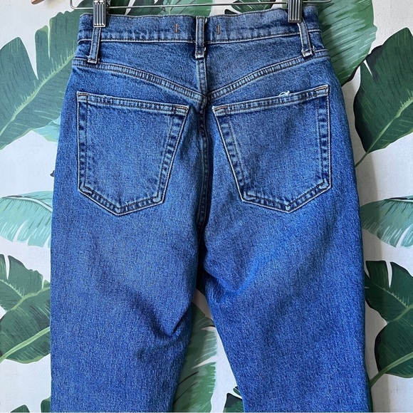 We The Free People Jeans Women 26 Skinny Button Fly High Rise Raw Hem Distressed - Picture 4 of 8